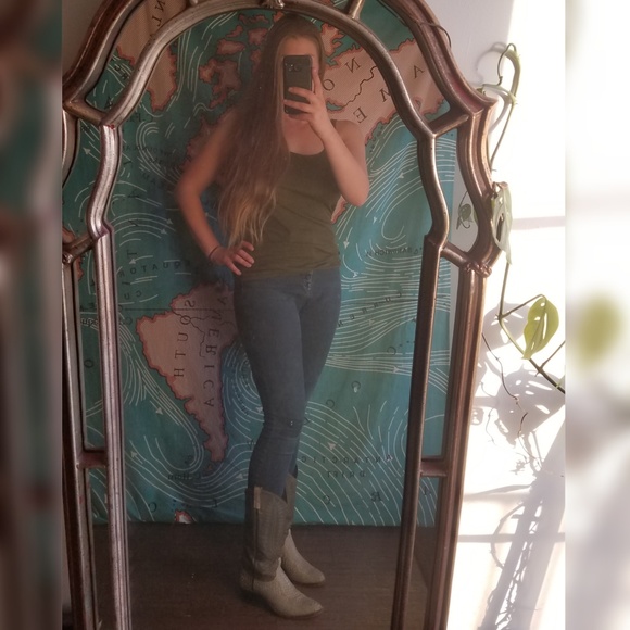 Vintage Blue Snakeskin Cowboy Boots - Picture 7 of 7